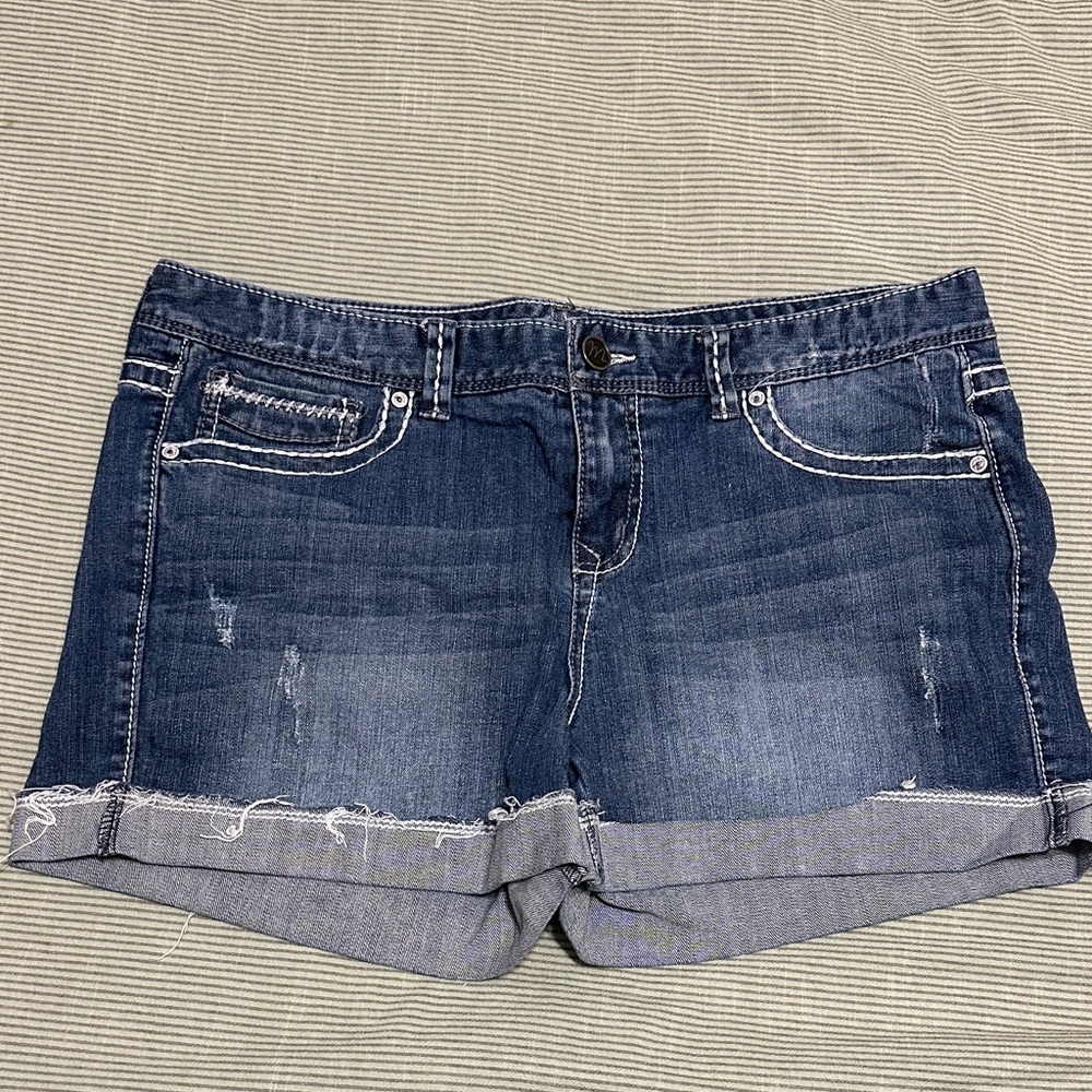 Maurices Dark Blue Jean Shorts